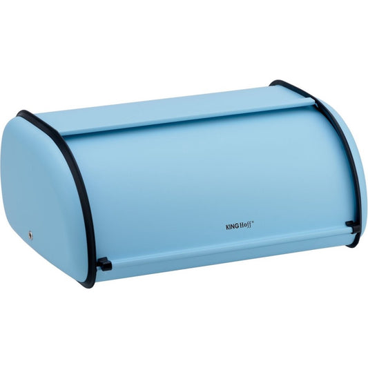 Kinghoff 1757 - Kleine Broodtrommel - RVS - Licht blauw - Retro - 36x24x15 cm