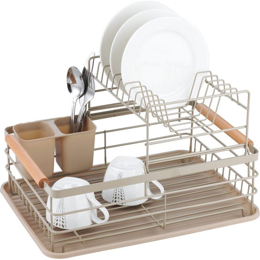 Kinghoff 1799 - Vaat droogrek - afdruiprek - met 2 niveaus - Beige