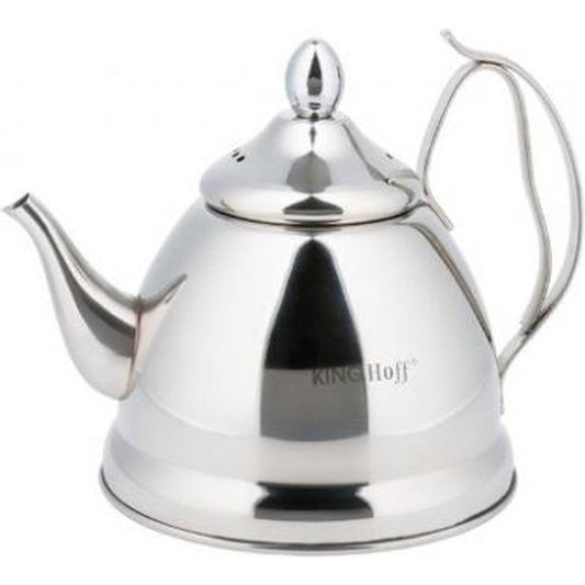 Kinghoff 3761 - Nostalgische theepot - 1 liter - RVS