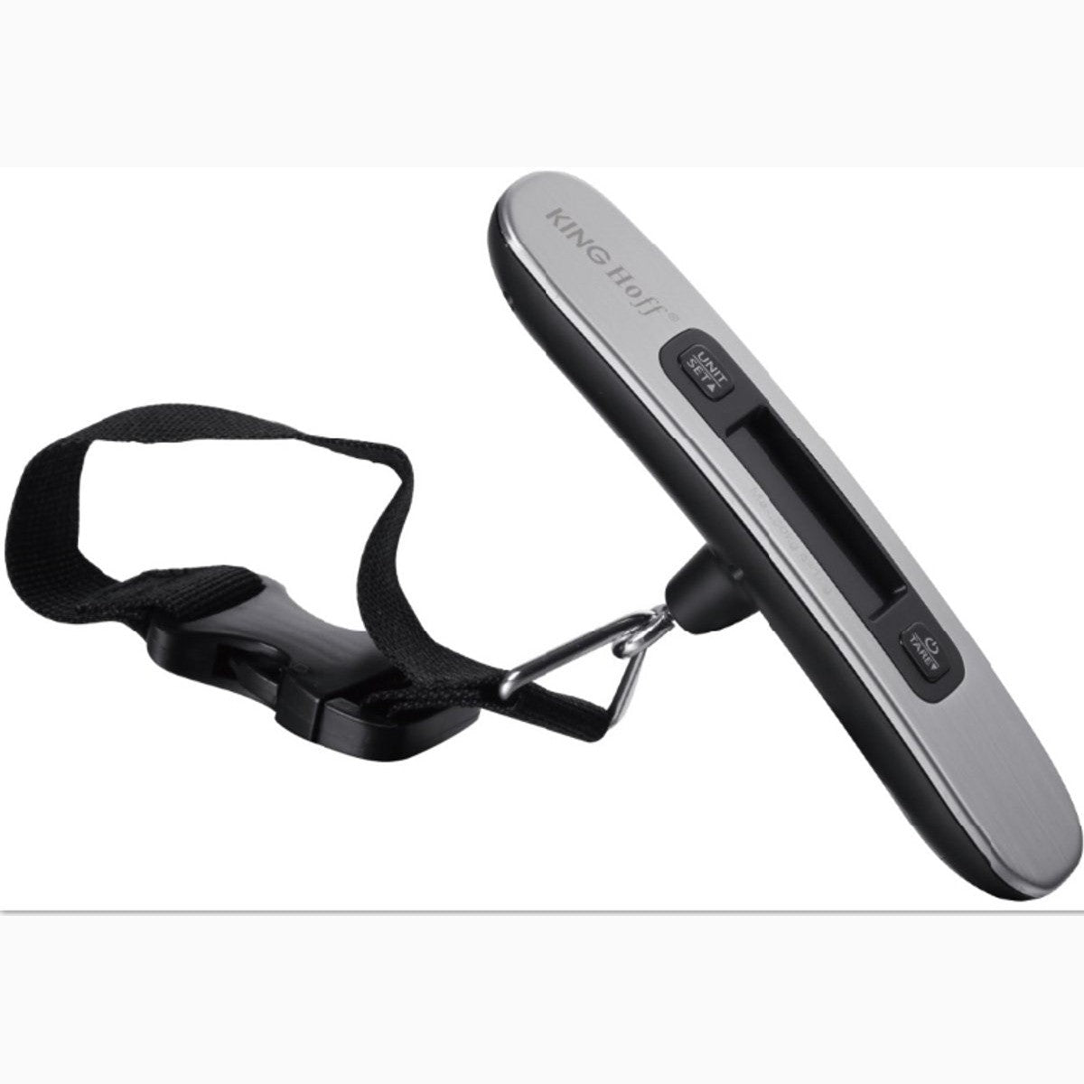 Kinghoff Digitale Handbagage Weegschaal - Draagbare Kofferweger met LCD-scherm, Meetbereik 1-50 kg, Meeteenheden kg/g/lb/oz, Auto/Handmatig Uitschakelen, Inclusief Batterij