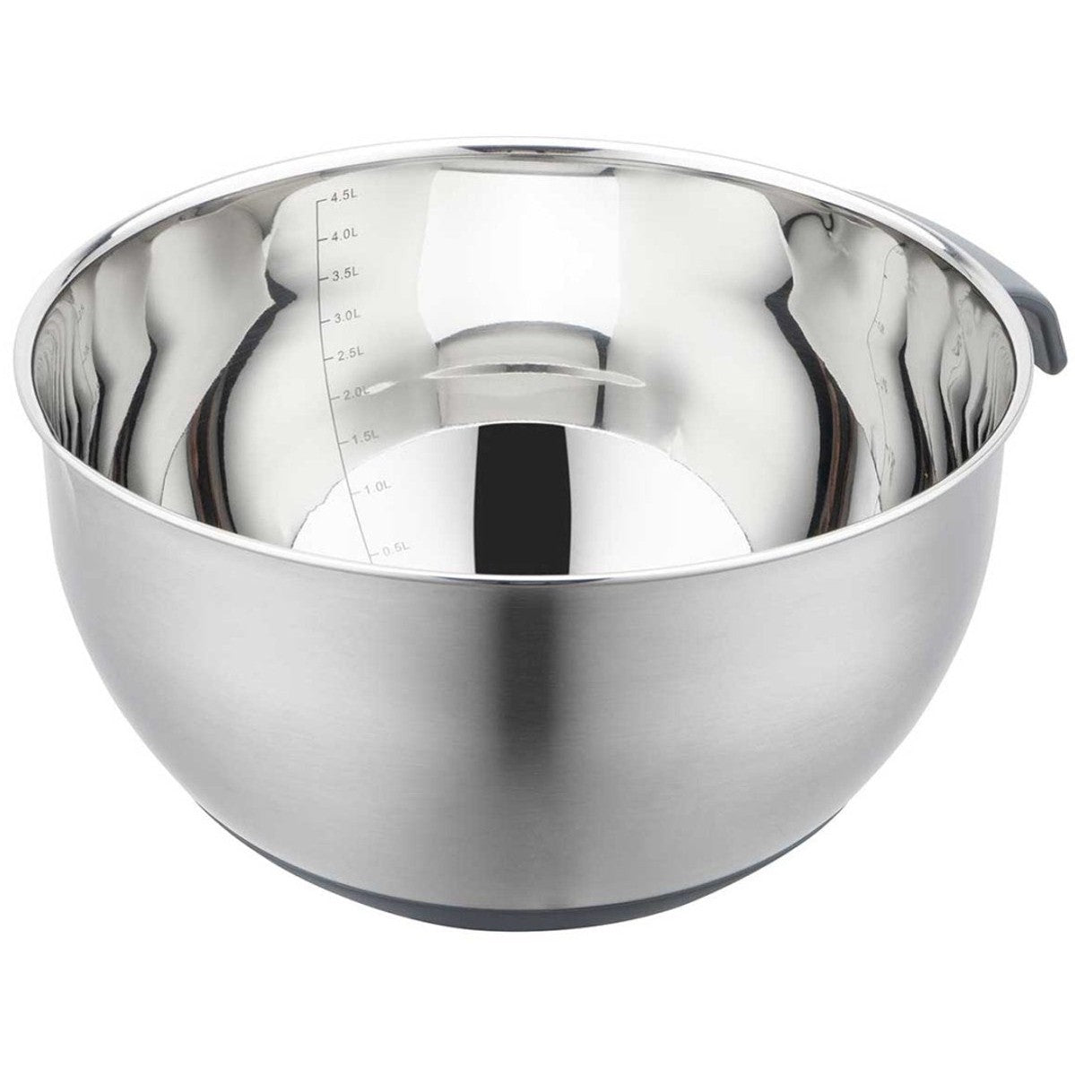 Kinghoff KH-1807 Professionele Roestvrijstalen Mengkom - 5 Liter - Met Deksel & Meetverdeling - Multifunctioneel voor Kneden, Raspen & Opslag