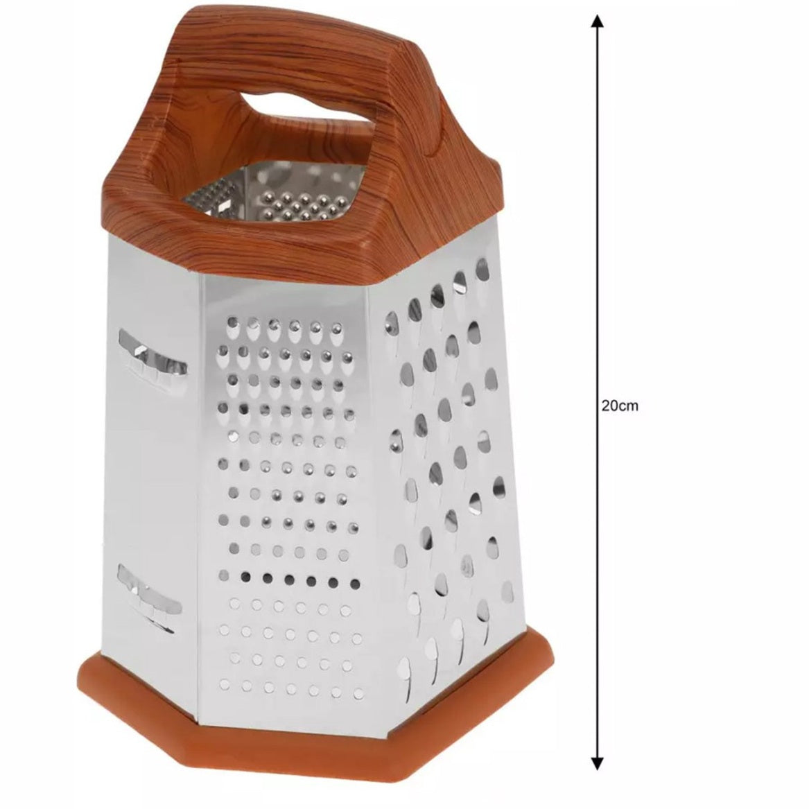 Kinghoff KH4081 Zeskantige Keukenrasp - 6-in-1 Multifunctionele Rasp - Hoogwaardig RVS - Multifunctionele Rasp