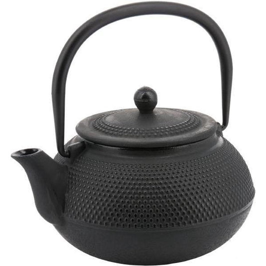Kinghoff Theepot Gietijzer - 0,85l - met filter - zwart