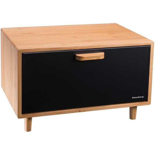 Klausberg 7399 - Broodtrommel - zwart - bamboe