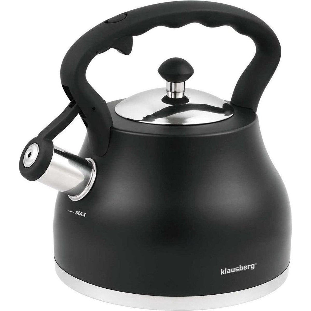 Klausberg 7448 - Fluitketel - zwart - 2.7 liter