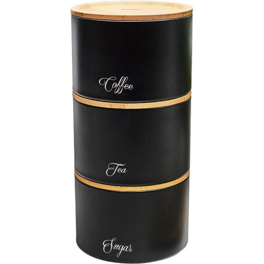 Klausberg 7506 - opbergblikken - thee, suiker en koffie - zwart