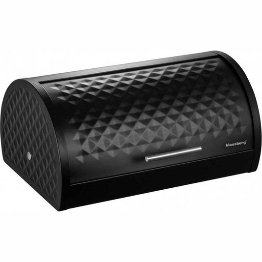 Klausberg 7540 - stalen broodtrommel - zwart - diamond