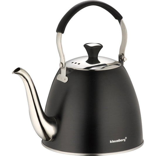 Klausberg 7570 - Fluitketel - zwart - 1.1 liter - Inductie, Gas, Elektrisch, Keramisch en Halogeen Fluitketel