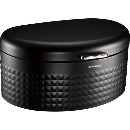 Klausberg 7577 - Broodtrommel zwart - ovaal
