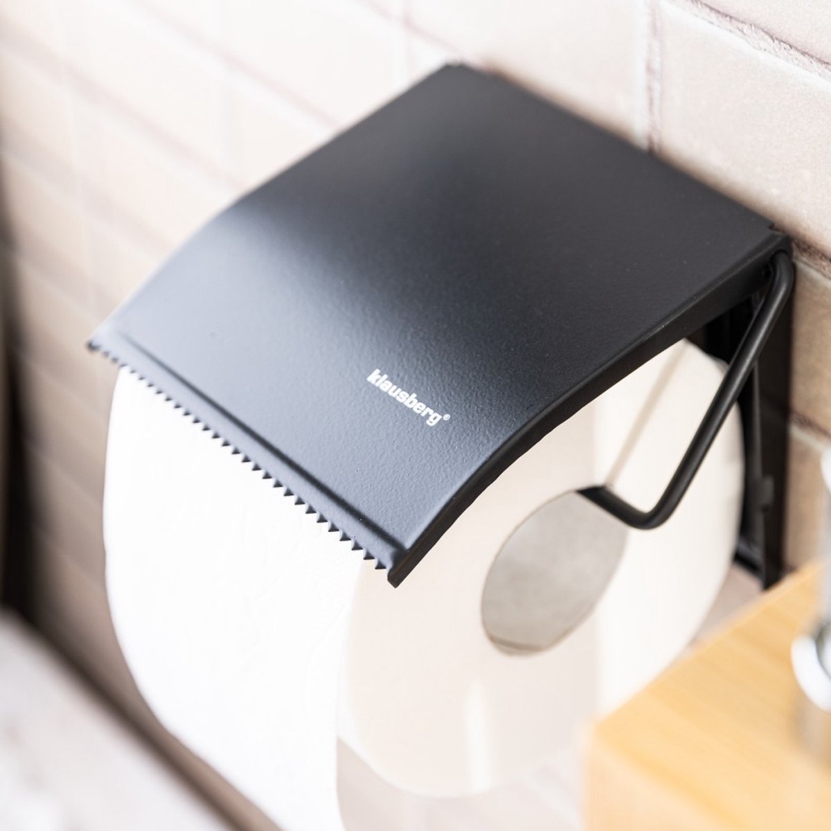 Klausberg 7713 - Toiletrol houder - zwart