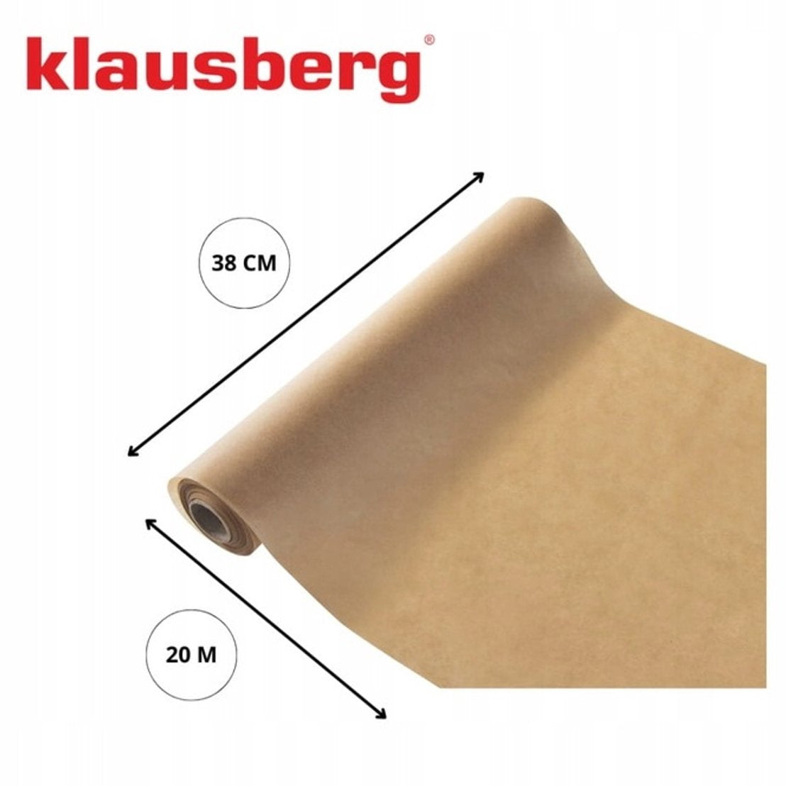 Klausberg Bakpapier Pergamin 20m – 38cm Breed – KB-7903 – Voor Airfryer, Oven & Meer