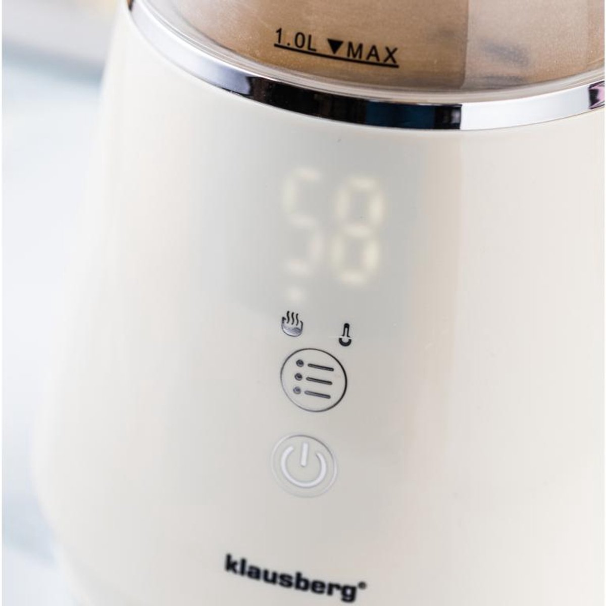 Klausberg KB-7893 Elektrische Waterkoker – 1 Liter, Glazen Ontwerp, LED Bedieningspaneel, 5 Temperatuurstanden, Houd-warmfunctie