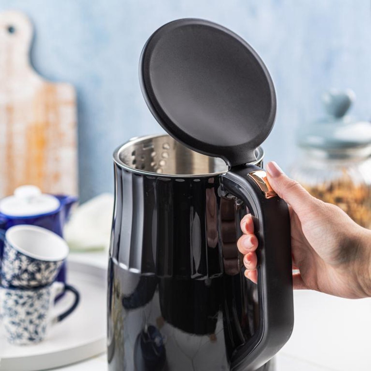 Klausberg KB-7896 Elektrische Waterkoker – 1,7 Liter, LED Display, 13 Temperatuurstanden, Houd-warmfunctie