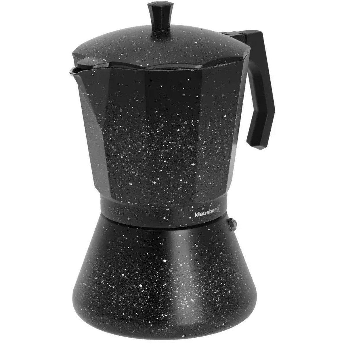 Klausberg KB7161 Espressomaker - Zwart Marmer Design (12 Kopjes) - Geschikt voor alle warmtebronnen