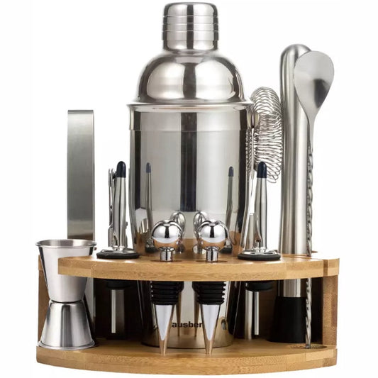 Klausberg KB7655 - Cocktail Shaker Set van RVS - Inclusief Opbergstandaard - Stijlvol en Functioneel - Ideaal voor Thuisbars en Cadeaus
