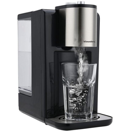 Klausberg KB7878 Hot Water Dispenser – 2,2 Liter – Temperatuurregeling (45-100°C) – Zwart & RVS – 2600W - Heetwaterdispenser