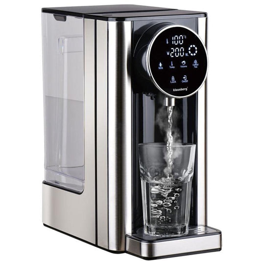 Klausberg KB7880 Hot Water Dispenser – 2,7 Liter – LED Touchbediening – Temperatuur- & Volumecontrole – 2600W - Heetwaterdispenser
