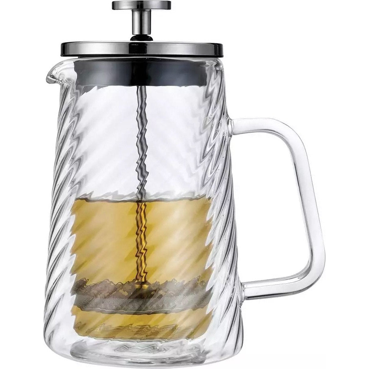 Klausberg Piston Koffie-/Thee Zetter - Glas - 1Liter - Theepress | theemaker| theezetter| French press voor koffie en thee