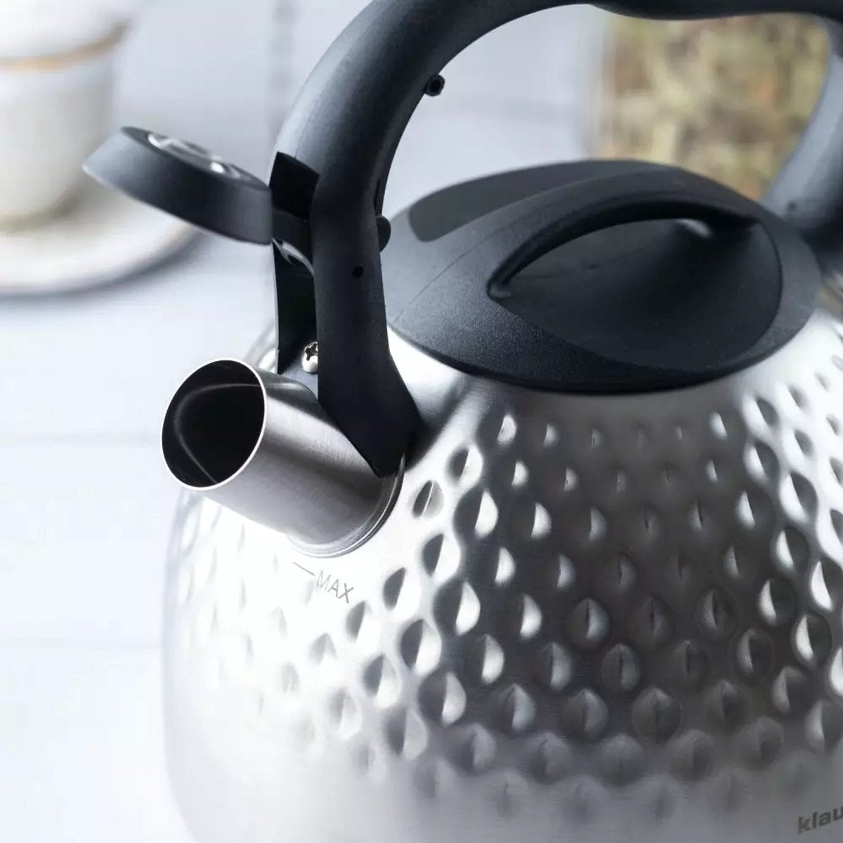 Klausberg Waterkoker Fluitketel RVS 3.0 Liter (Zilver) - Voor Alle Hittebronnen (ook inductie) - Waterketel - Waterkoker - MODESTNOVA