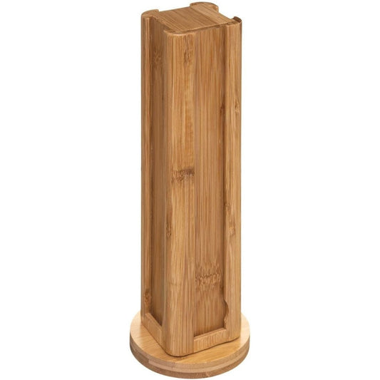 Koffie cup/capsule houder/dispenser bamboe hout roterend 32 cups - Koffiecups houder/standaard - Metalen Nespresso cuphouder