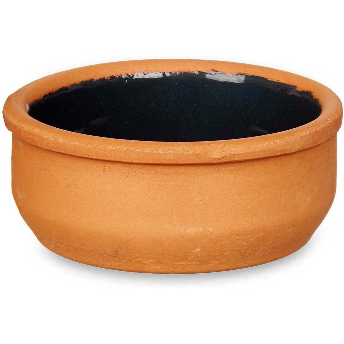 La Dehesa - Set 6x tapas/creme brulee schaaltjes terracotta/zwart 8 cm