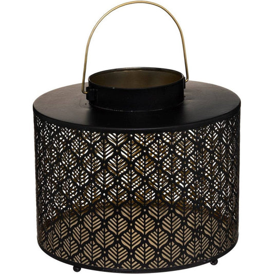 | Lantaarn-Kaarshouder | Palm Bladeren | Metaal | Ø25 CM |