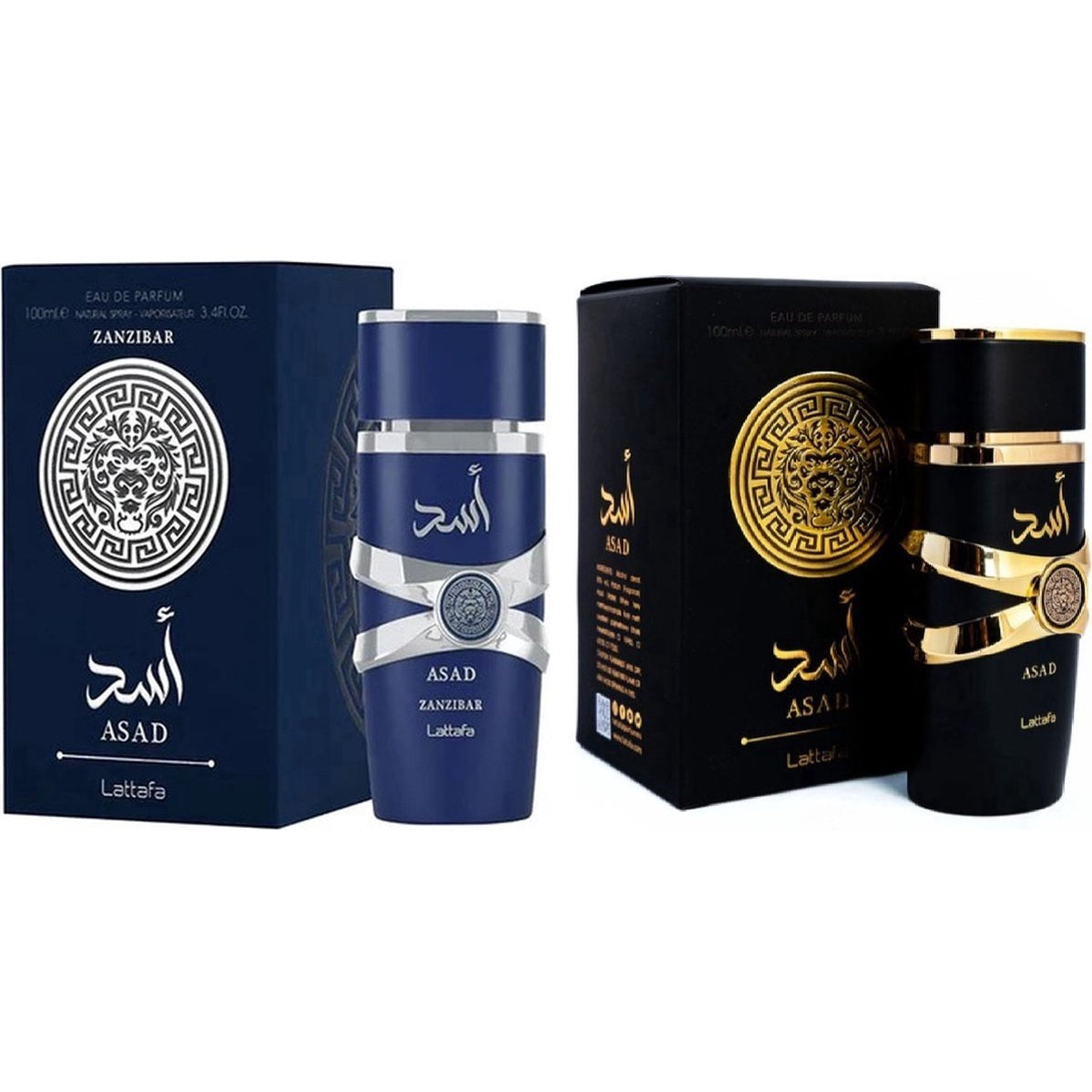 Lattafa Asad 5th Anniversary Giftset 2 pcs - Asad 100 ml + Zanzibar 100 ml EDP - MODESTNOVA