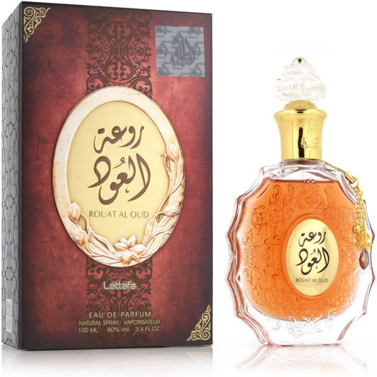 Lattafa Rouat Al Oud Eau de Parfum 100 ml – Orientalischer Unisex-Duft mit Oud, Amber & Gewürzen – Langanhaltend & Luxus aus Dubai - MODESTNOVA