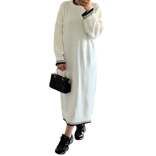 Lilly Dress - Wit - MODESTNOVA