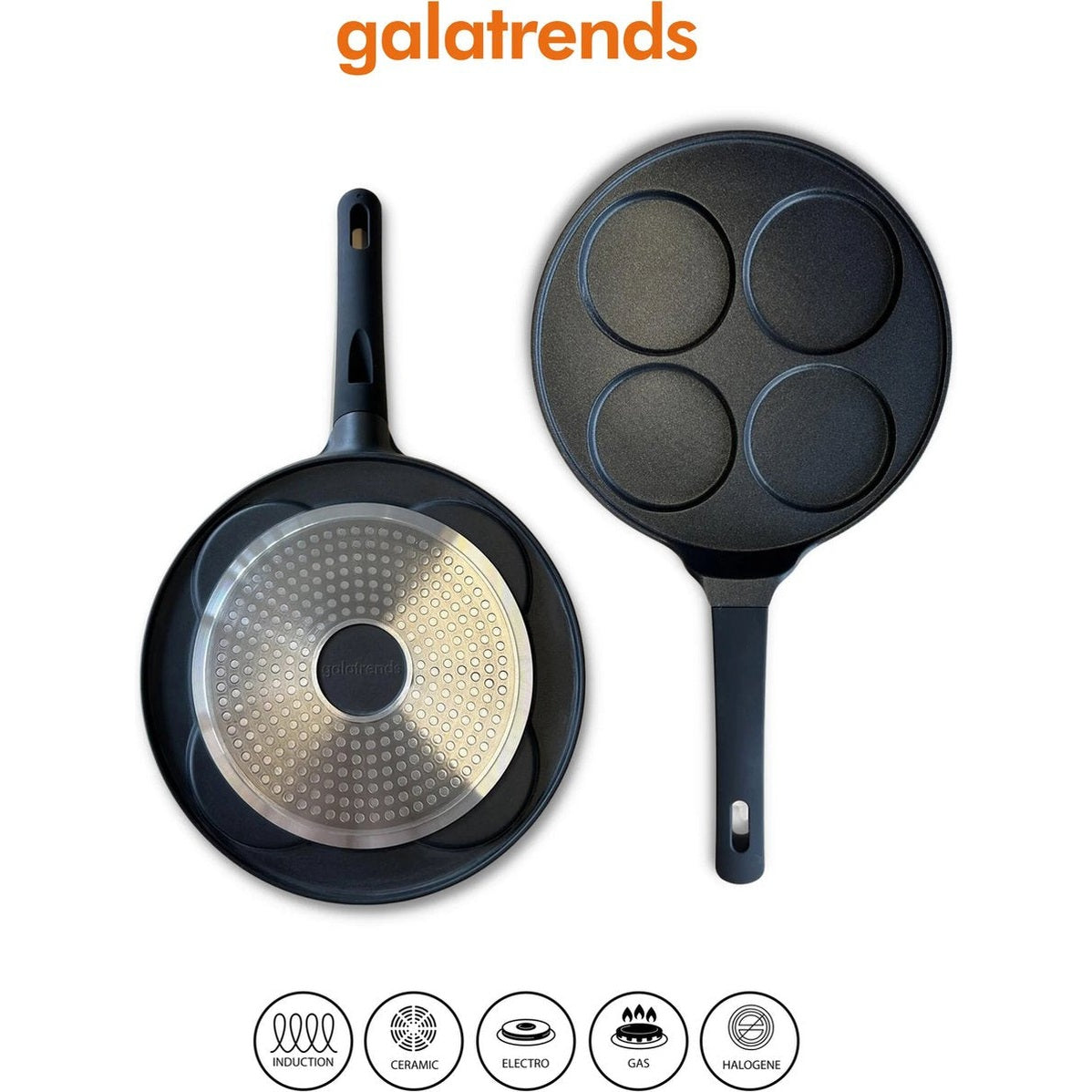 MONOO Pancake pan - Geschikt voor alle warmtebronnen - antiaanbaklaag - omeletpan