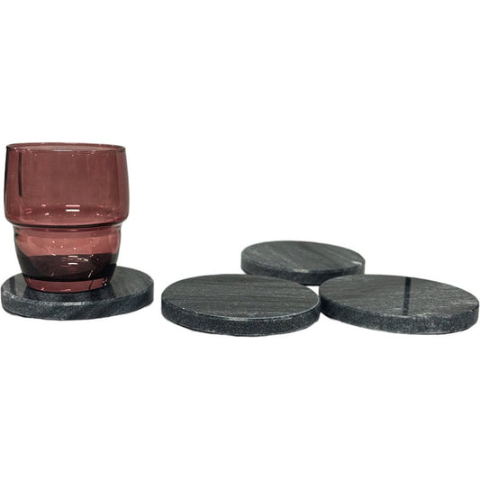 Marmeren Onderzetters - Onderzetters Voor Glazen - Onderzetters Marmer - Non-slip - 4 stk.