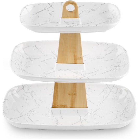 Marmerlook etagère Melamine – 3 laags