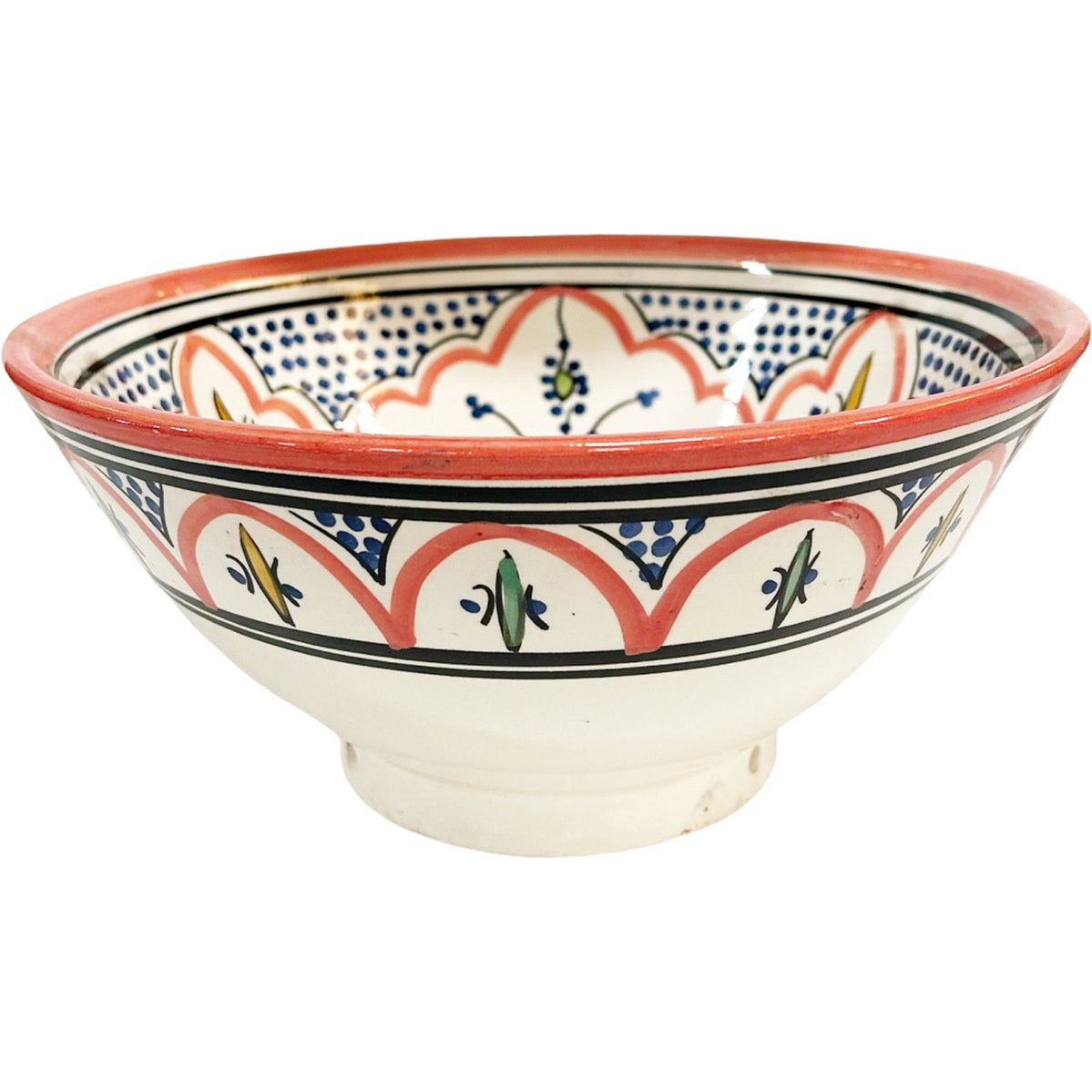 Marokkaanse Schaal - Saladeschaal - fruitschaal - serveerschaal- handmade uit Marokko Ø 25