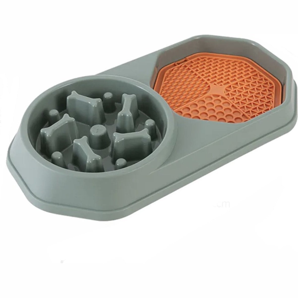 Mascow 2-in-1 Slowfeeder met Likmat - Voerbak - Voerbak voor Honden - Hondenvoerbak - Drinkbak Hond - Groen