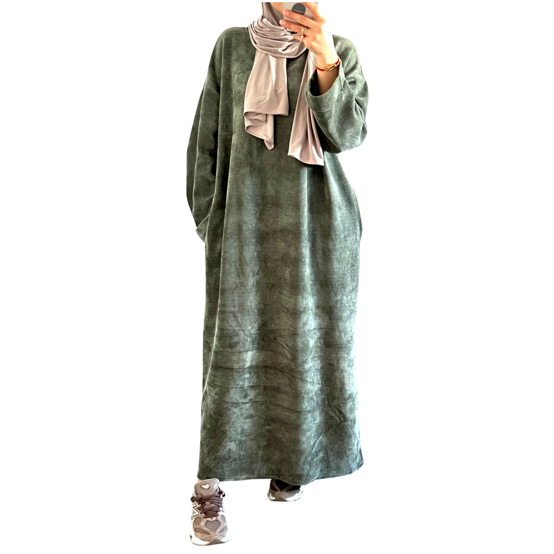 Maya Dress - Khaki - MODESTNOVA