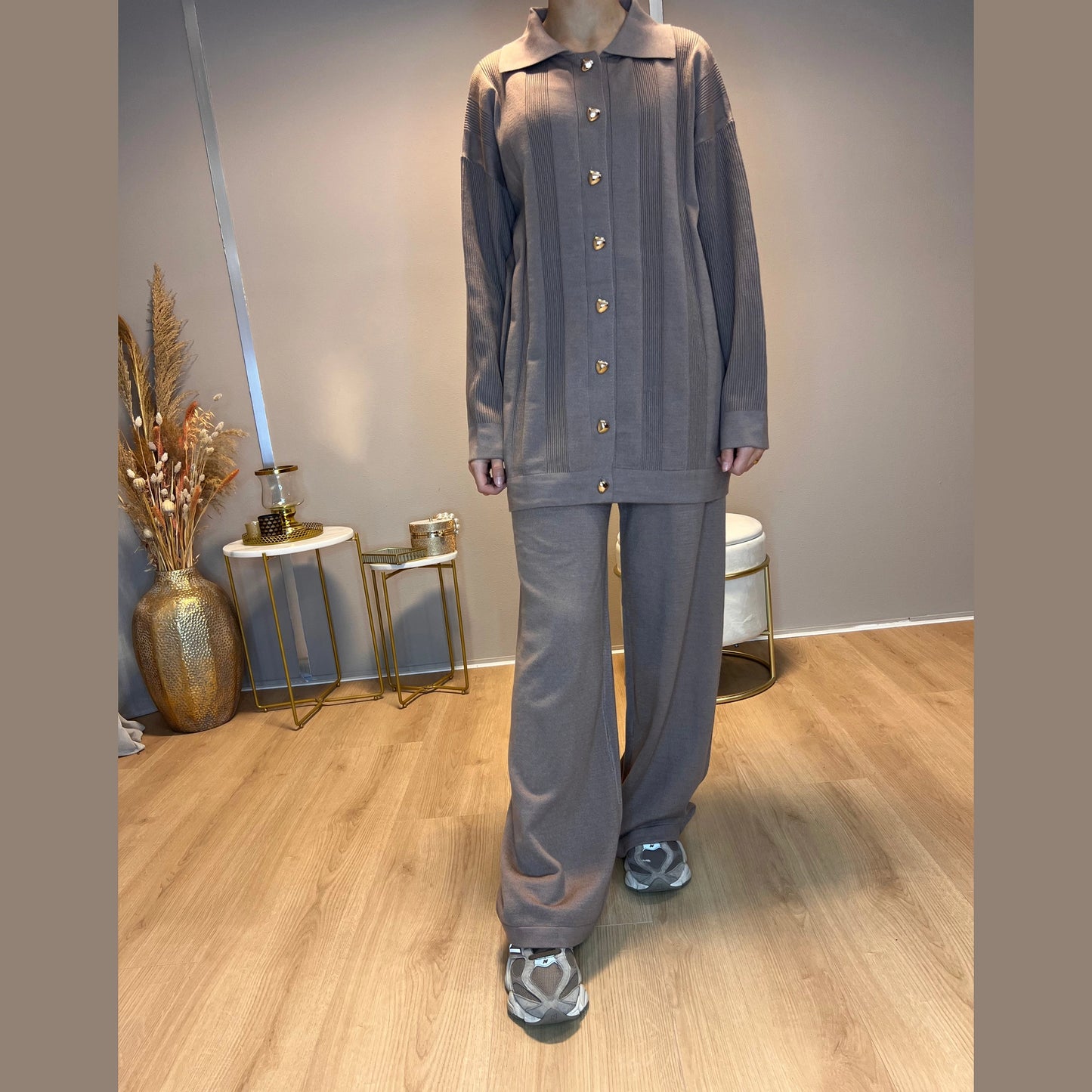 Merve Twinset - Bruin - MODESTNOVA