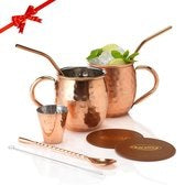 Moscow Mule Koperen Mok Set - 2 Stuks - 47cl - Roestvrij staal Beker
