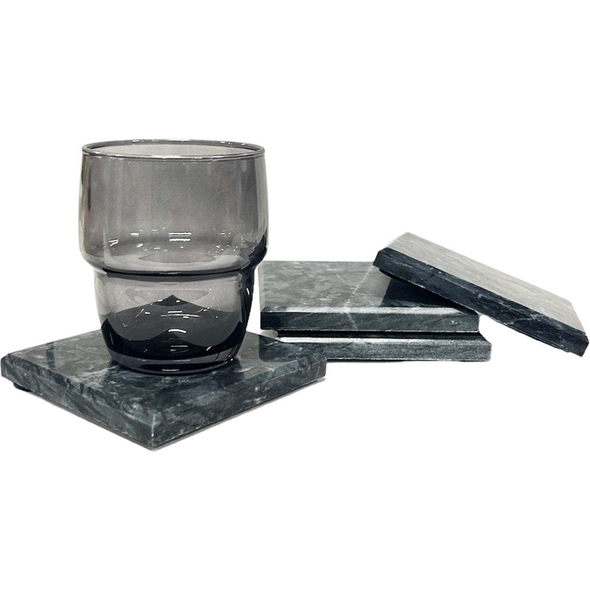 Onderzettersset marmer - Marmeren Onderzetters voor glazen - 4 stk.