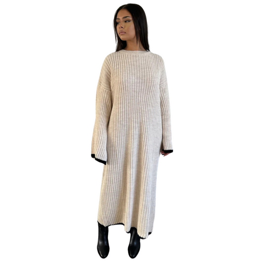 Ribbed Dress - Offwhite