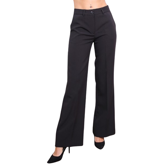 Wide Leg Trousers - Zwart