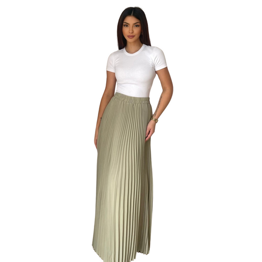 Sofia plisse Skirt - Pistache