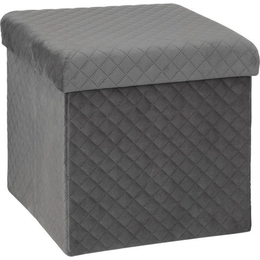 Poef - Opvouwbaar - Grijs - 31 x 31 cm
