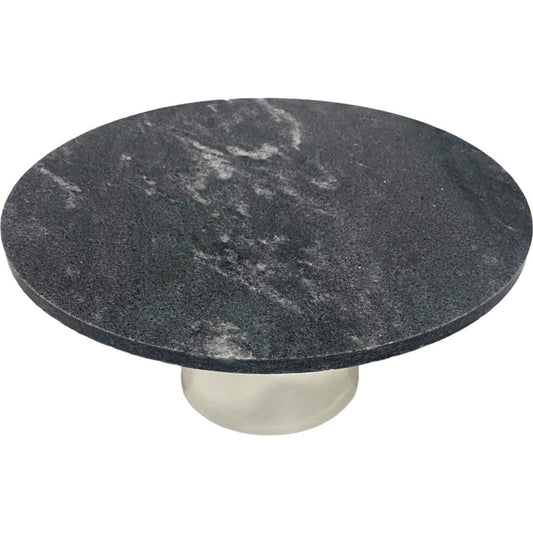 Ronde Cake Stand plateau Marble Cake Display Ø 30 cm-zwart