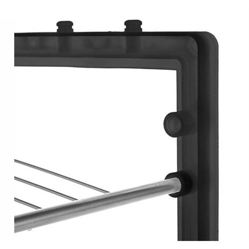 Schoenenrek Stapelbaar - Opbergrek voor 6 Paar Schoenen - Zwart Metaal en Kunststof - Bespaar Ruimte in Hal of Kast