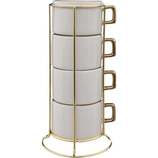 Secret de Gourmet ARYA keramische kopjes op standaard, 170 ml, 4 stuks