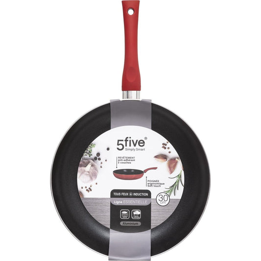 Secret de Gourmet - Koekenpan - Alle kookplaten/warmtebronnen geschikt - rood/zwart - Dia 31 cm