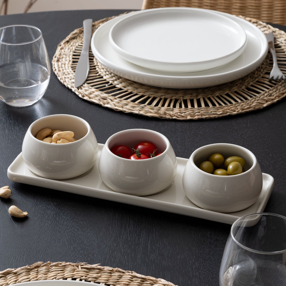 Secret de Gourmet Nora Aperitief set - 4-delig - Wit