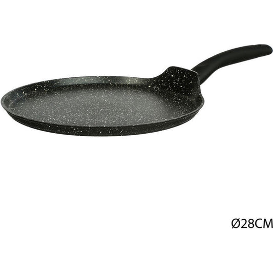 Secret de Gourmet - Pannenkoekenpan - Alle kookplaten/warmtebronnen geschikt - zwart - Dia 28 cm