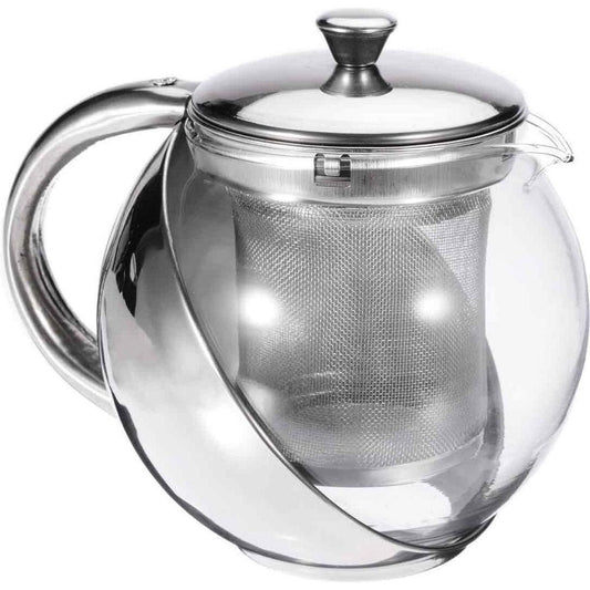 Secret de Gourmet - RVS - Theepot met filter -  Theepot glas - Theekan met Filter – 1.10L