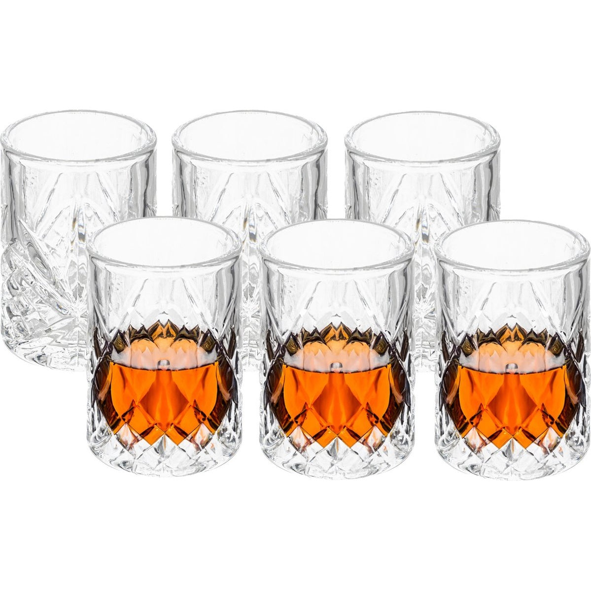 Secret de Gourmet Shotglazen Marbella - set 6x - 60 ml - glas - borrelglazen - luxe glaasjes - shotjes drinken